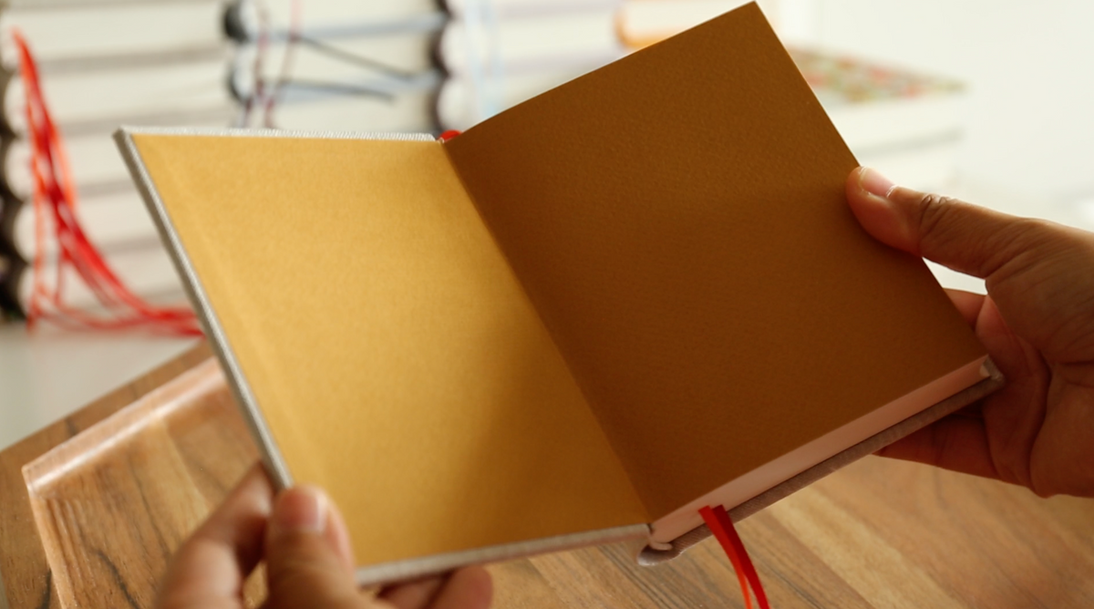 B Rounded Spine A6 Journal (Oat Flower)