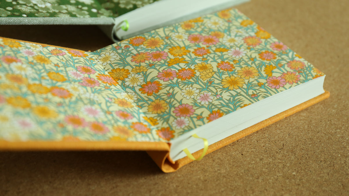 Handmade A6 Rounded-Spine Sketchbook (Orange)