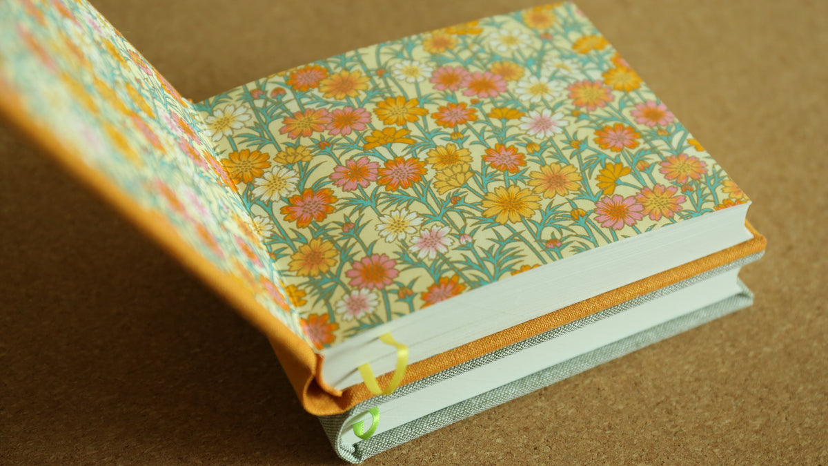 Handmade A6 Rounded-Spine Sketchbook (Orange)