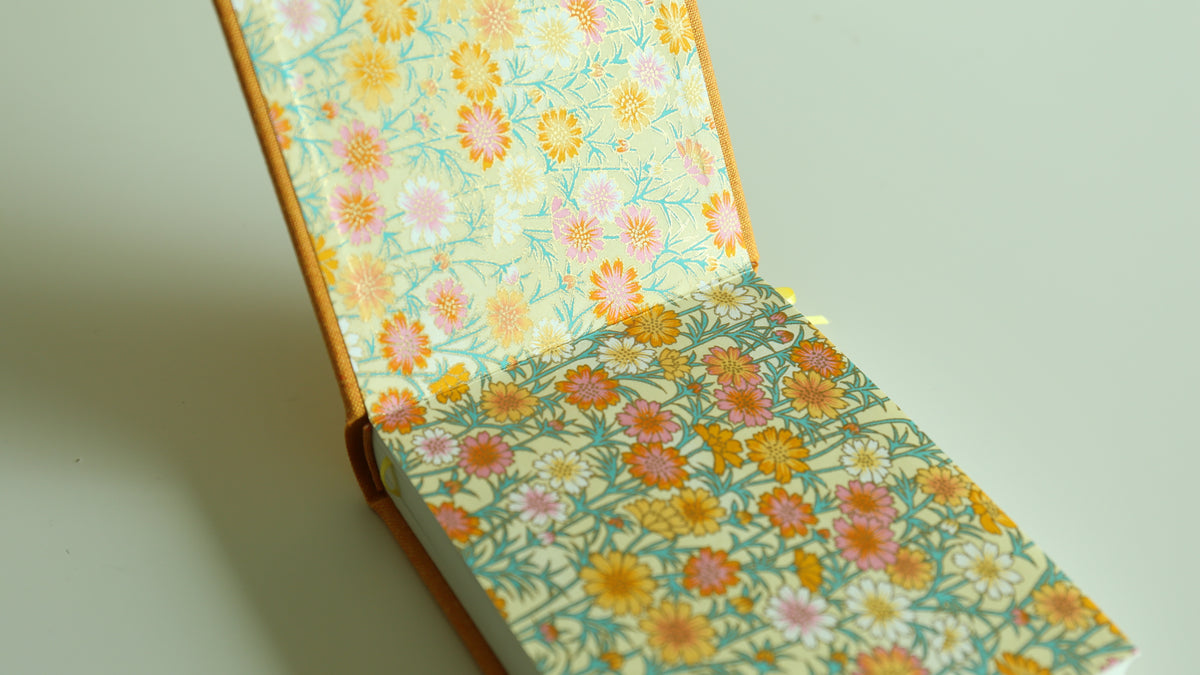 Handmade A6 Rounded-Spine Sketchbook (Orange)