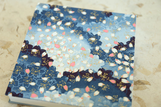 Hardcover Square Sketchbooks (Blue cherry blossom)