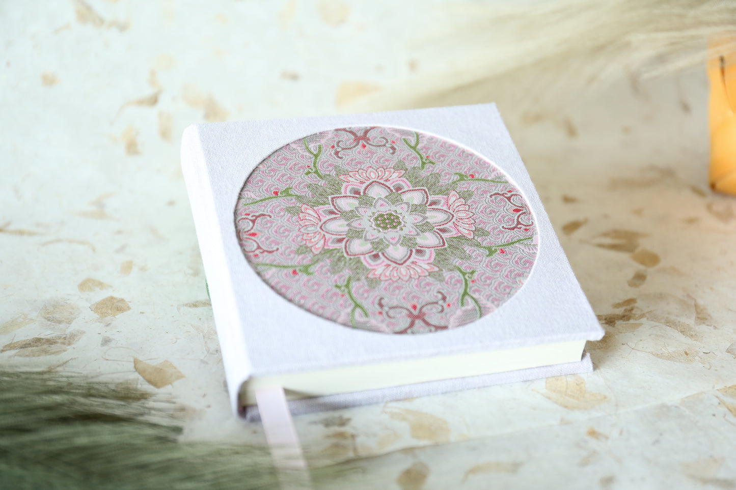 Song Brocade Square Journal Books (Pink Lotus Flower of Treasures)