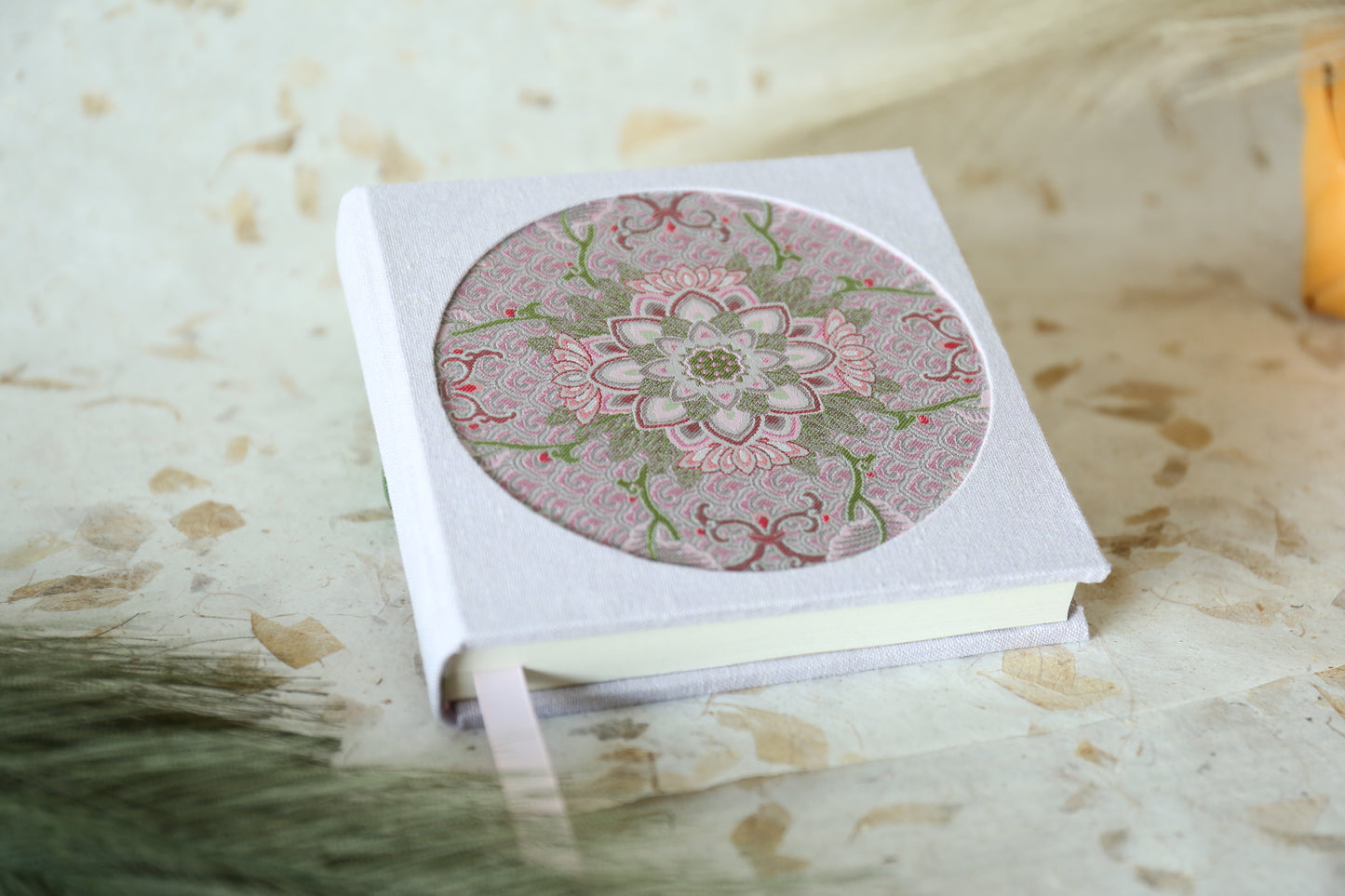 Song Brocade Square Journal Books (Pink Lotus Flower of Treasures)