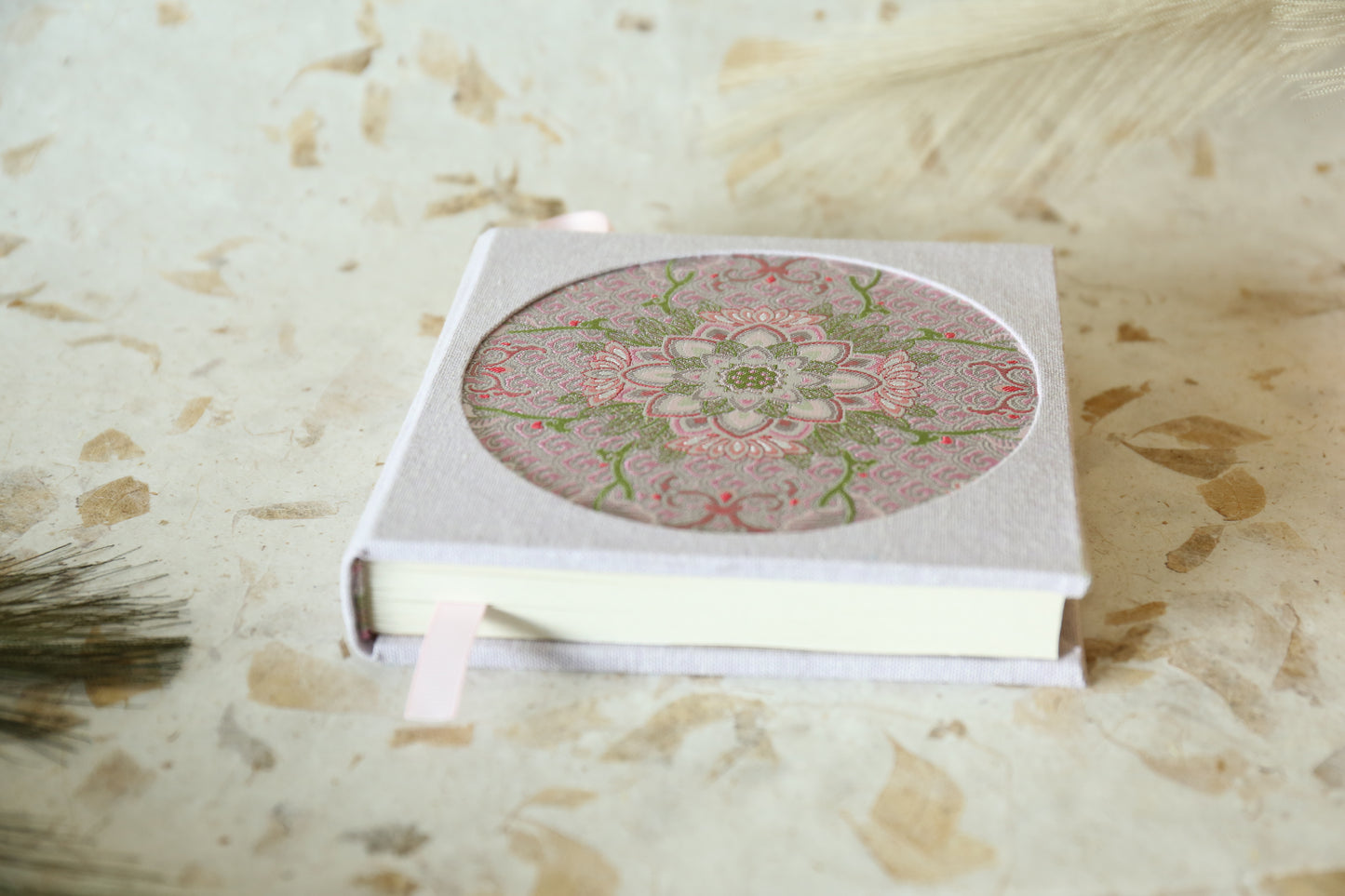 Song Brocade Square Journal Books (Pink Lotus Flower of Treasures)