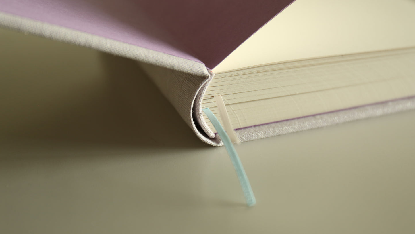 Rounded Spine Journal With a Tricolor Theme (Pink Flower)