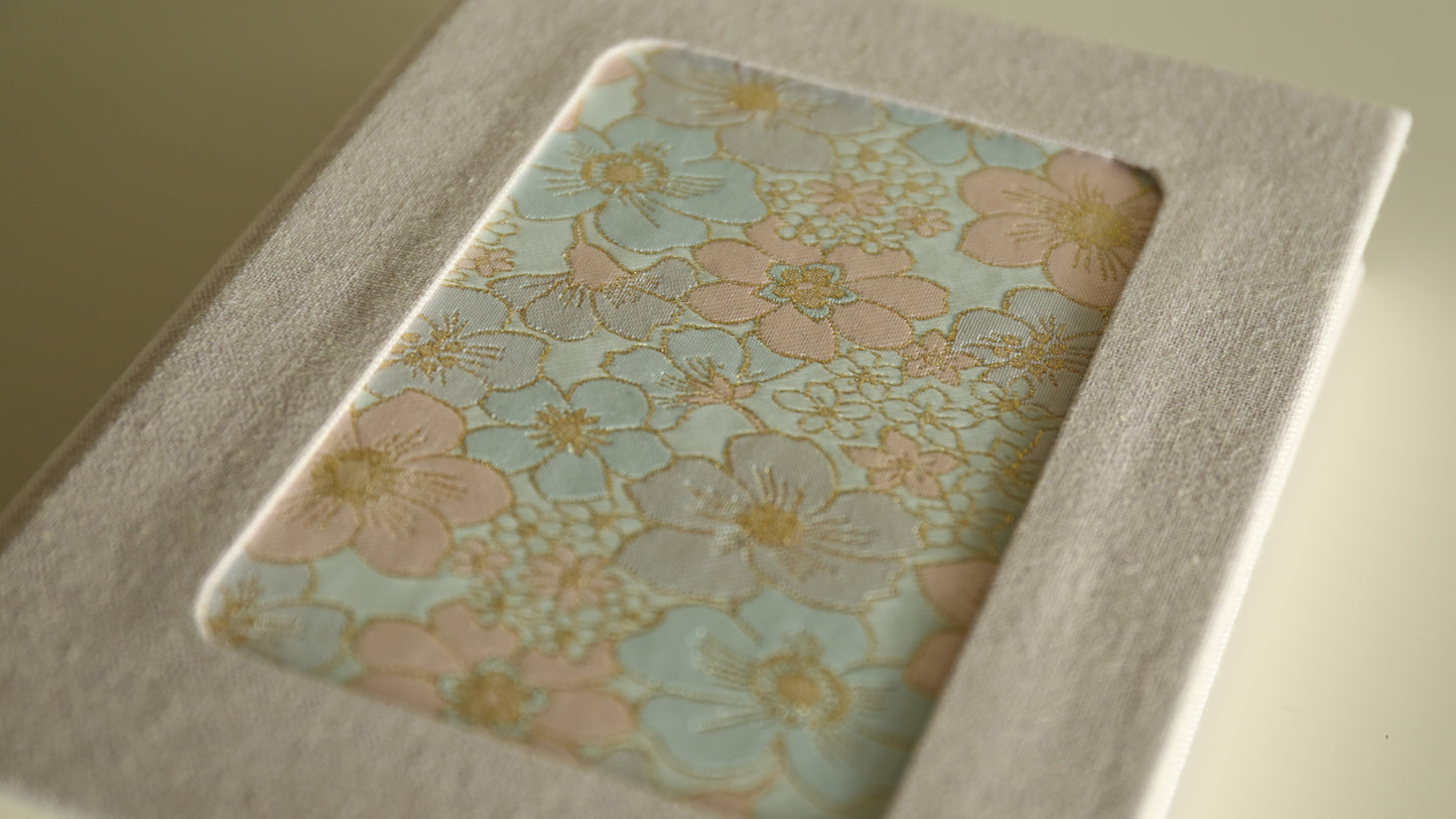 Rounded Spine Journal With a Tricolor Theme (Pink Flower)