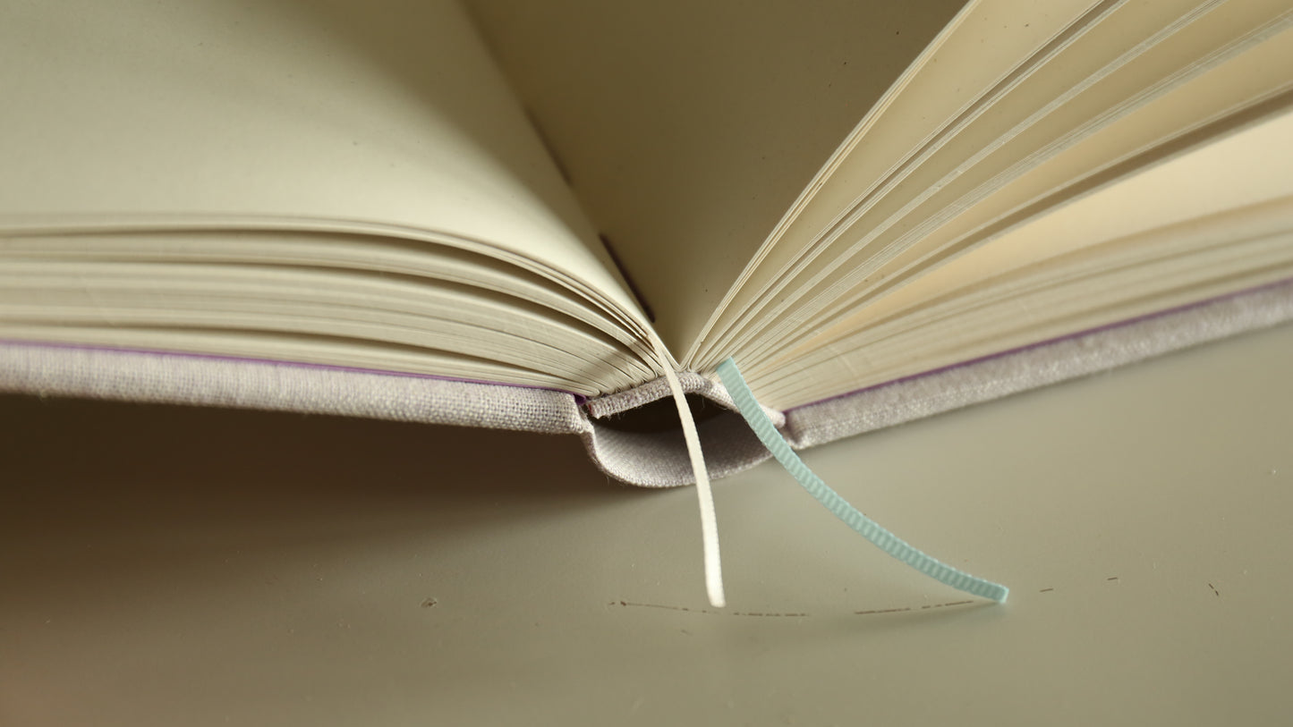 Rounded Spine Journal With a Tricolor Theme (Pink Flower)
