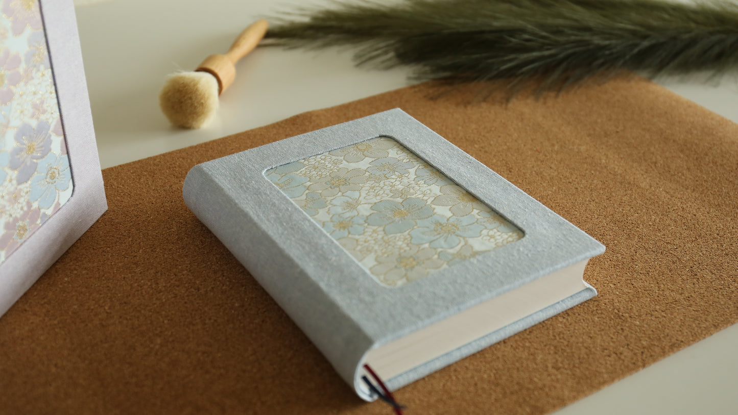 Rounded Spine Journal With a Tricolor Theme (Blue Flower)