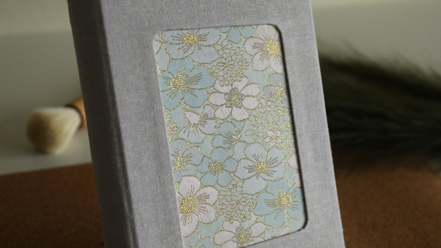 Rounded Spine Journal With a Tricolor Theme (Pink Flower)