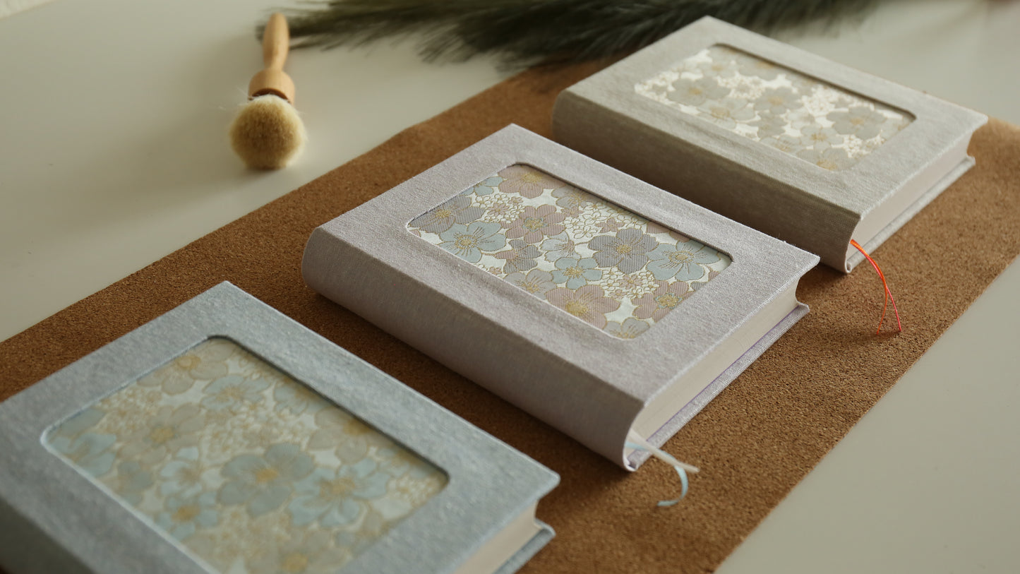 Rounded Spine Journal With a Tricolor Theme (Oat Flower)