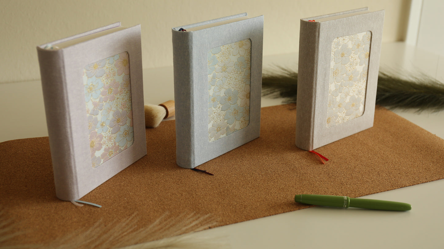 Rounded Spine Journal With a Tricolor Theme (Oat Flower)