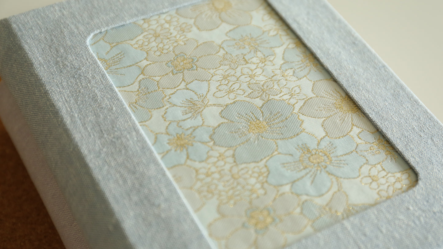 Rounded Spine Journal With a Tricolor Theme (Blue Flower)