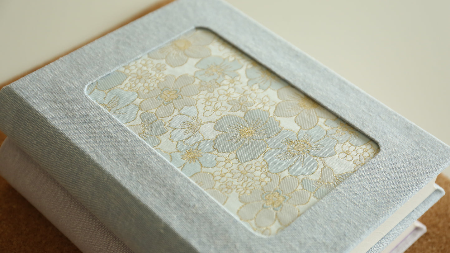 Rounded Spine Journal With a Tricolor Theme (Blue Flower)