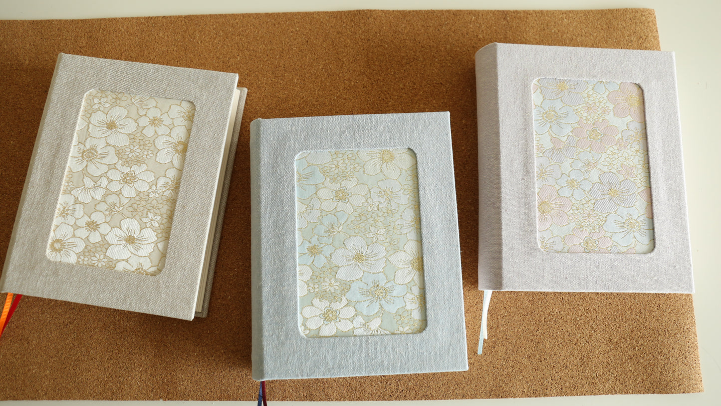 Rounded Spine Journal With a Tricolor Theme (Blue Flower)