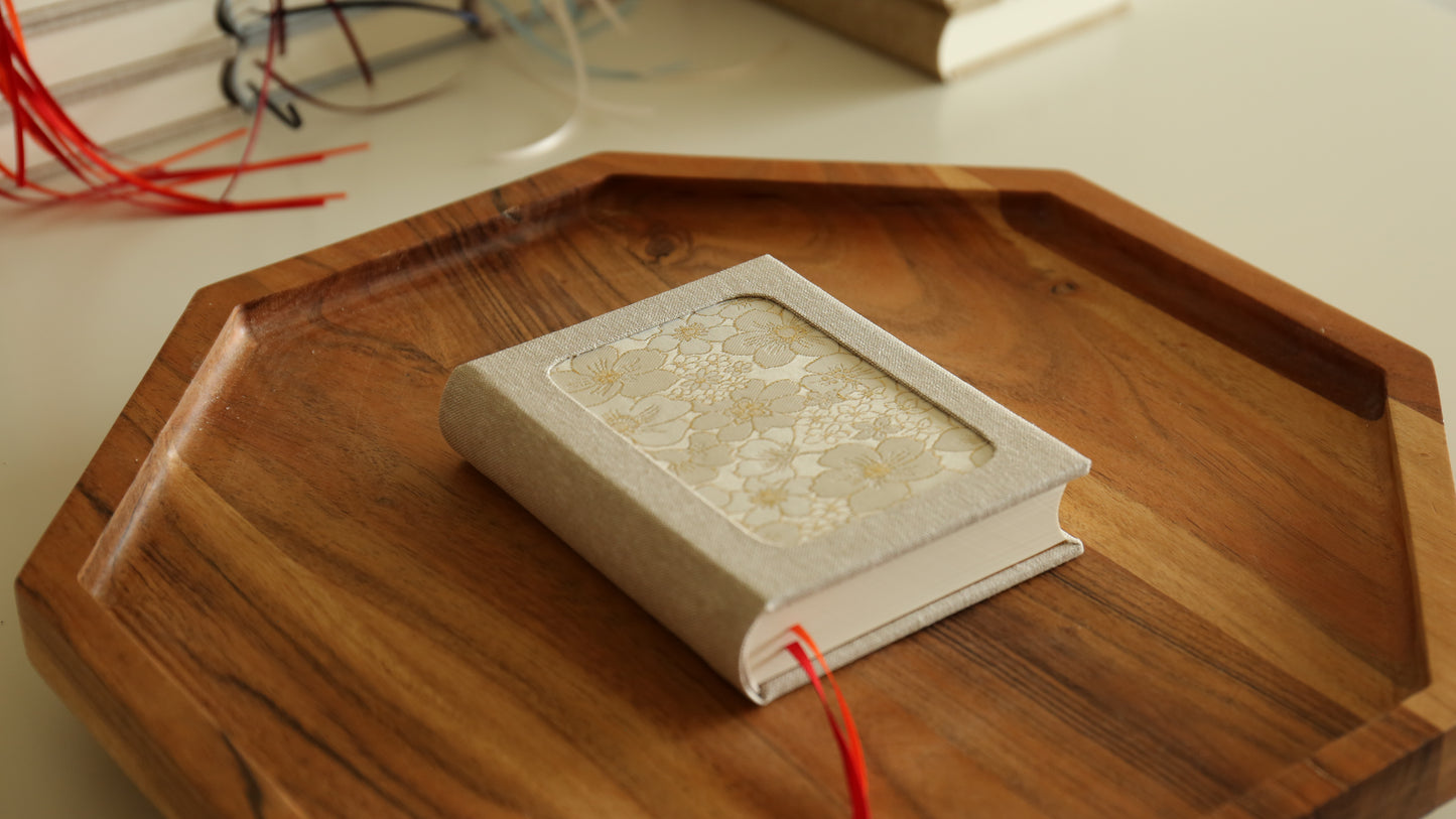 Rounded Spine A6 Journal (Oat Flower)