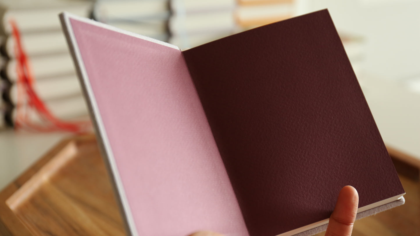 Rounded Spine A6 Journal (Pink Flower)