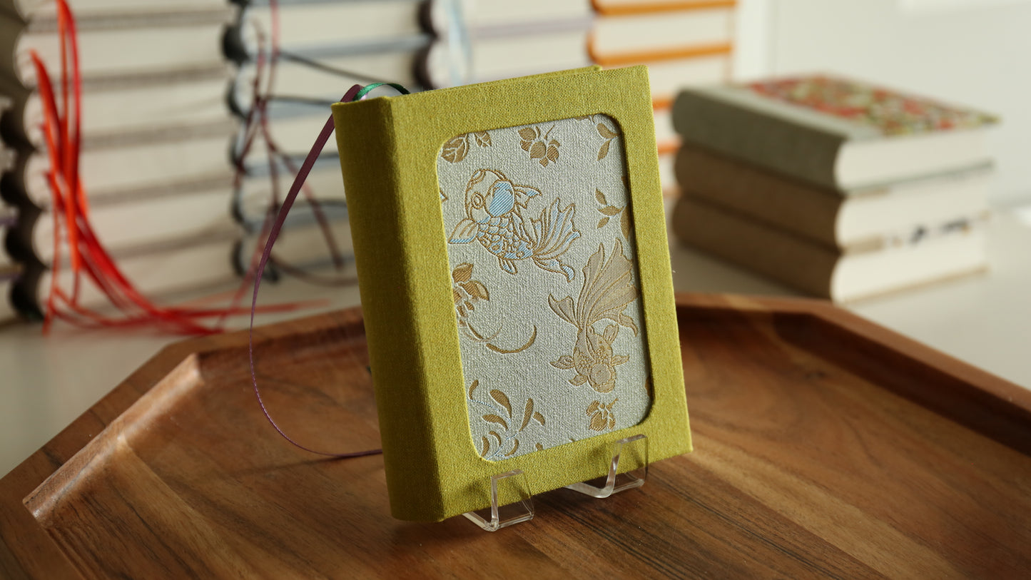Rounded Spine A6 Journal (Golden Fish)